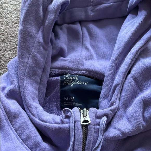 American Eagle Purple Zip Up - Picture 3 of 3
